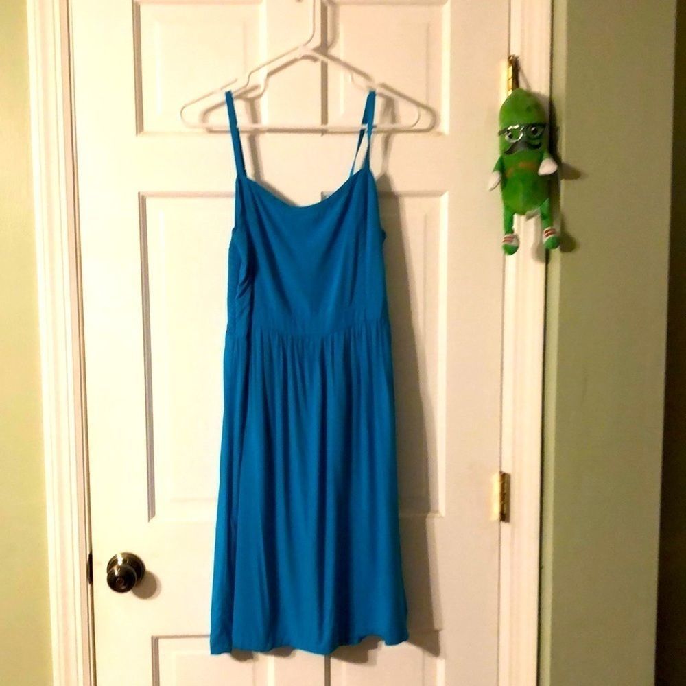 Ladies Old Navy Teal Colored Dress with Adjustable Straps